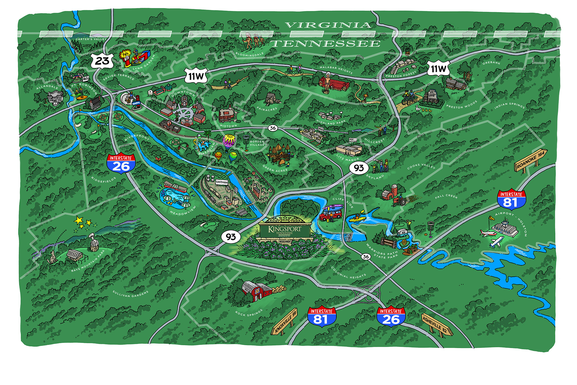 Kingsport City Limits Map Home - Kingsport Maps